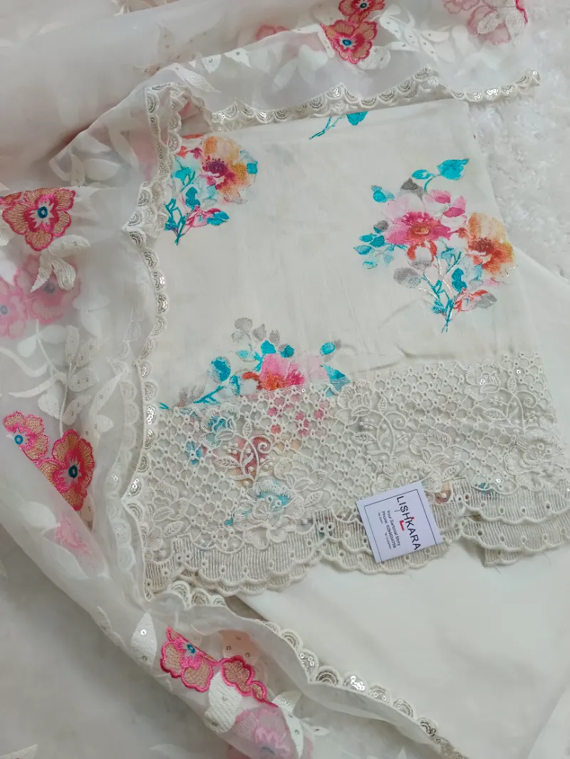 Floral Cotton Cream - Image 3