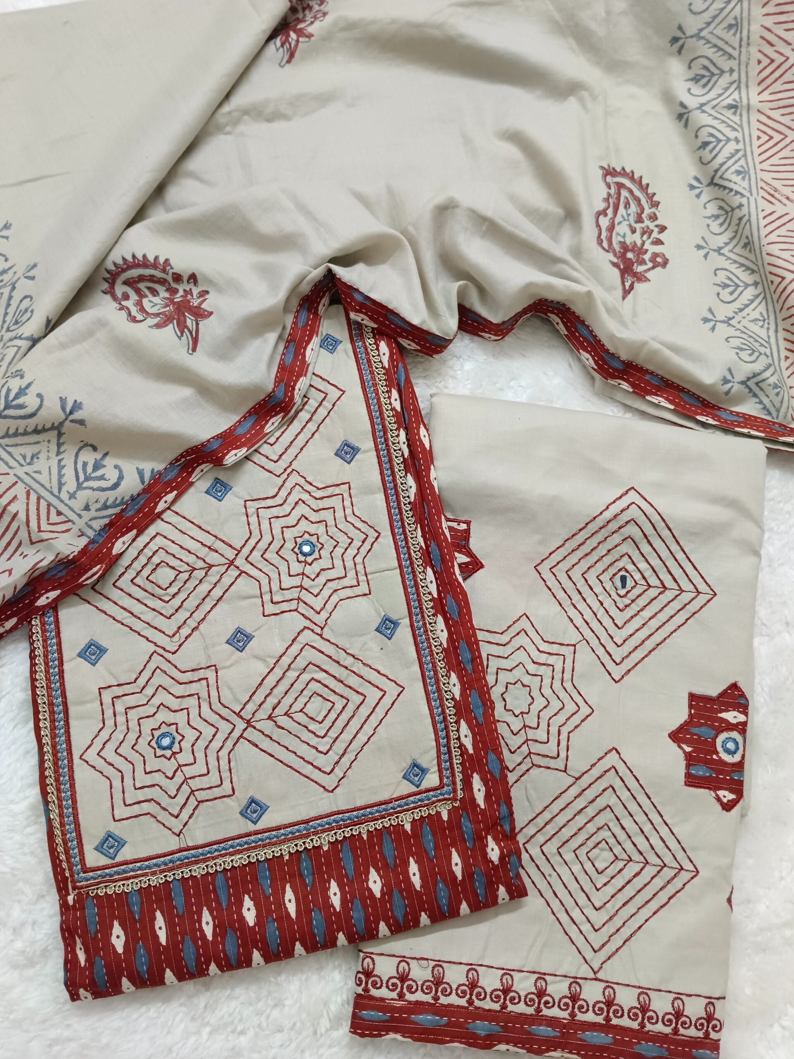 Ginny Cotton Maroon Red - Image 4