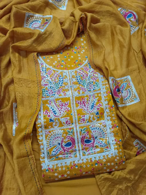Bandhej Jam Mustard Yellow - Image 2