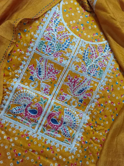 Bandhej Jam Mustard Yellow