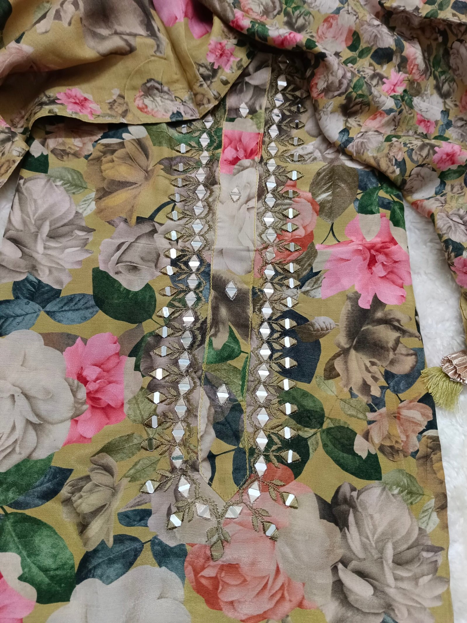 Muslin Bemberg Mehandi - Image 2