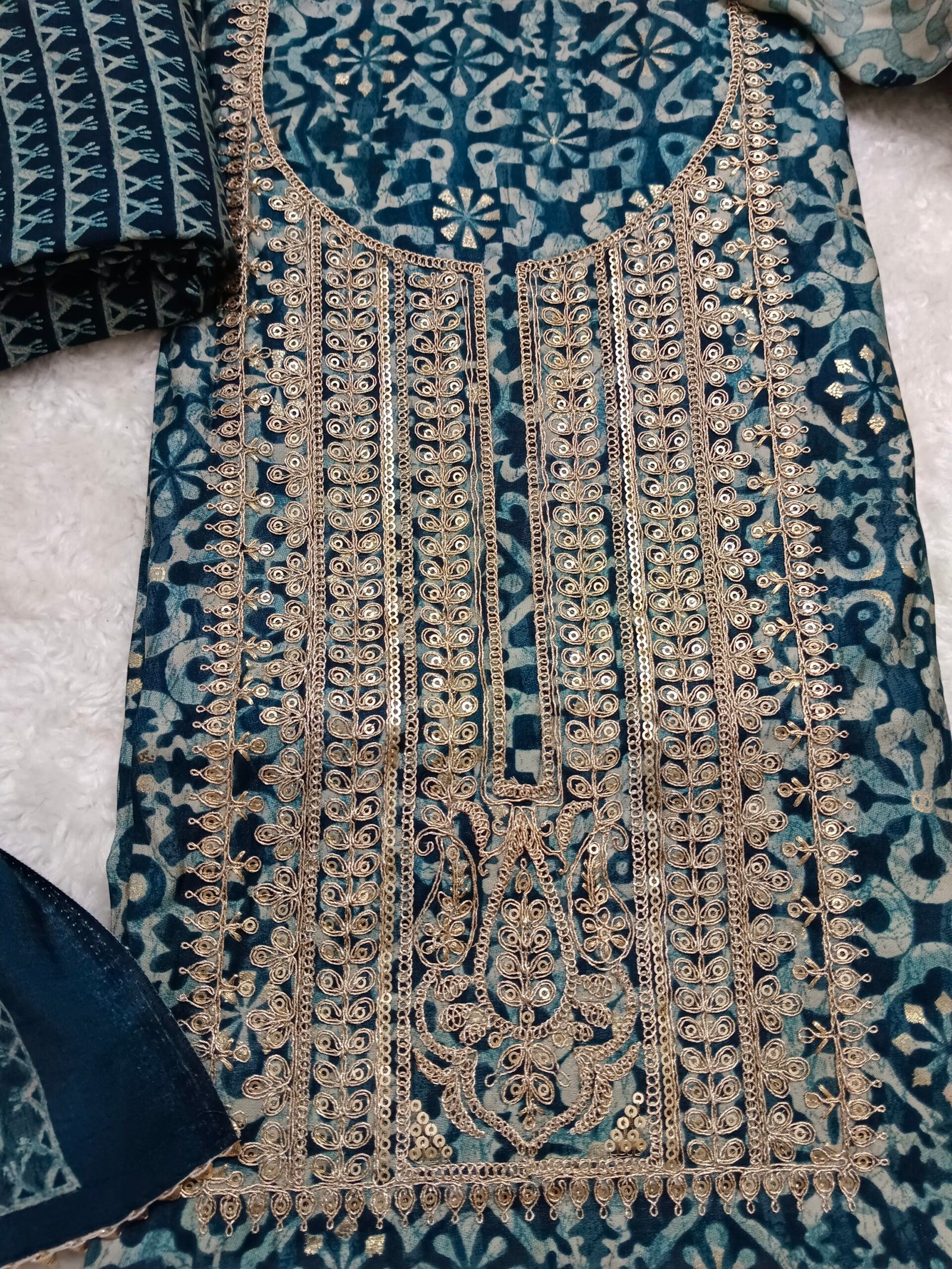 Muslin Peacock Green - Image 2