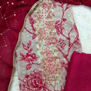 Organza Floral Magenta