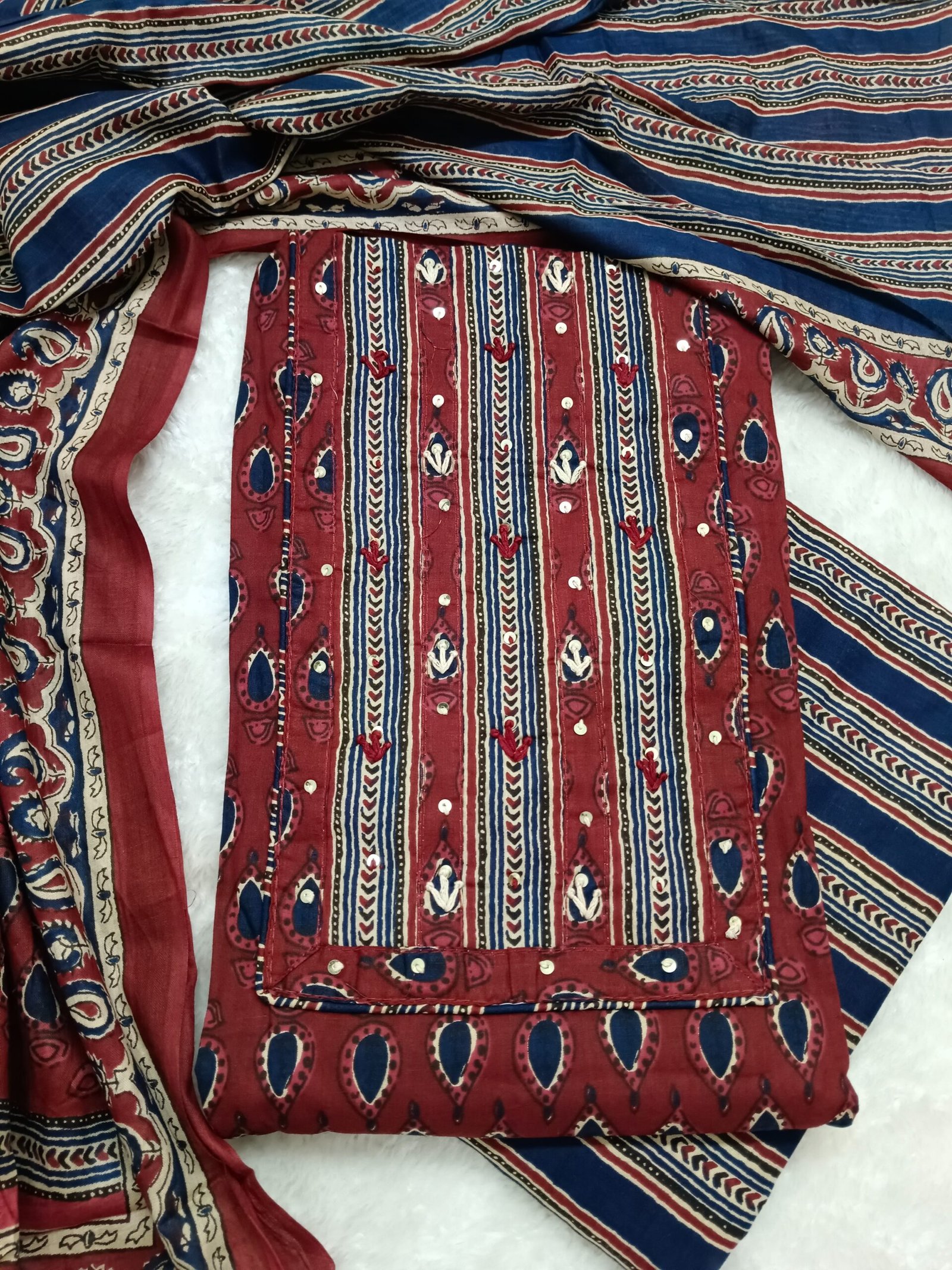 Siona Cotton Maroon Red