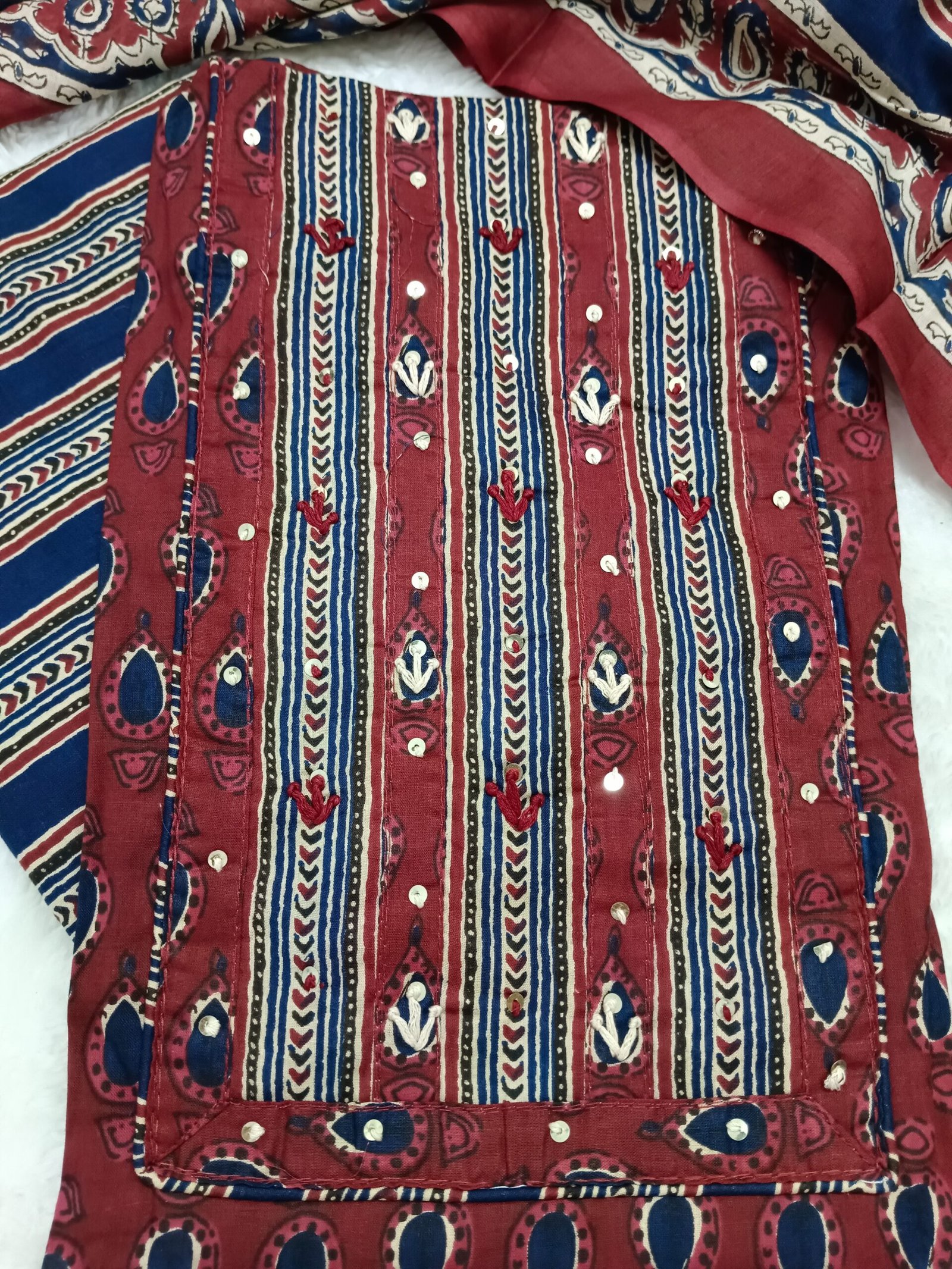 Siona Cotton Maroon Red - Image 3