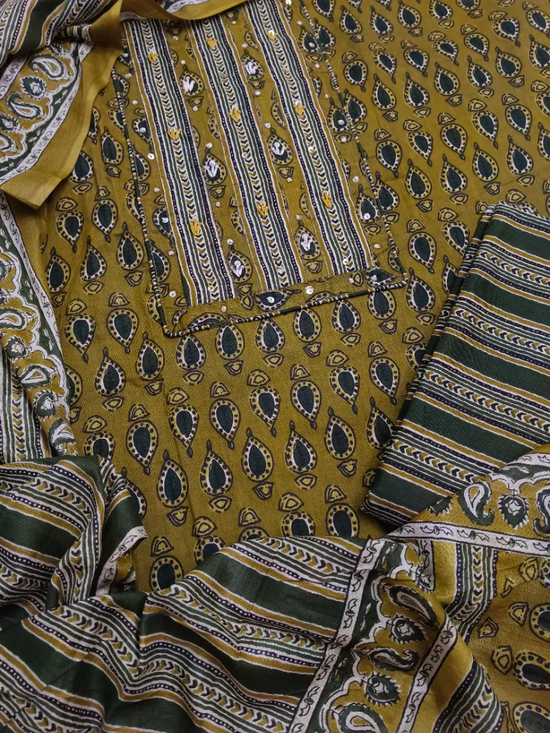 Siona Cotton Mustard Green