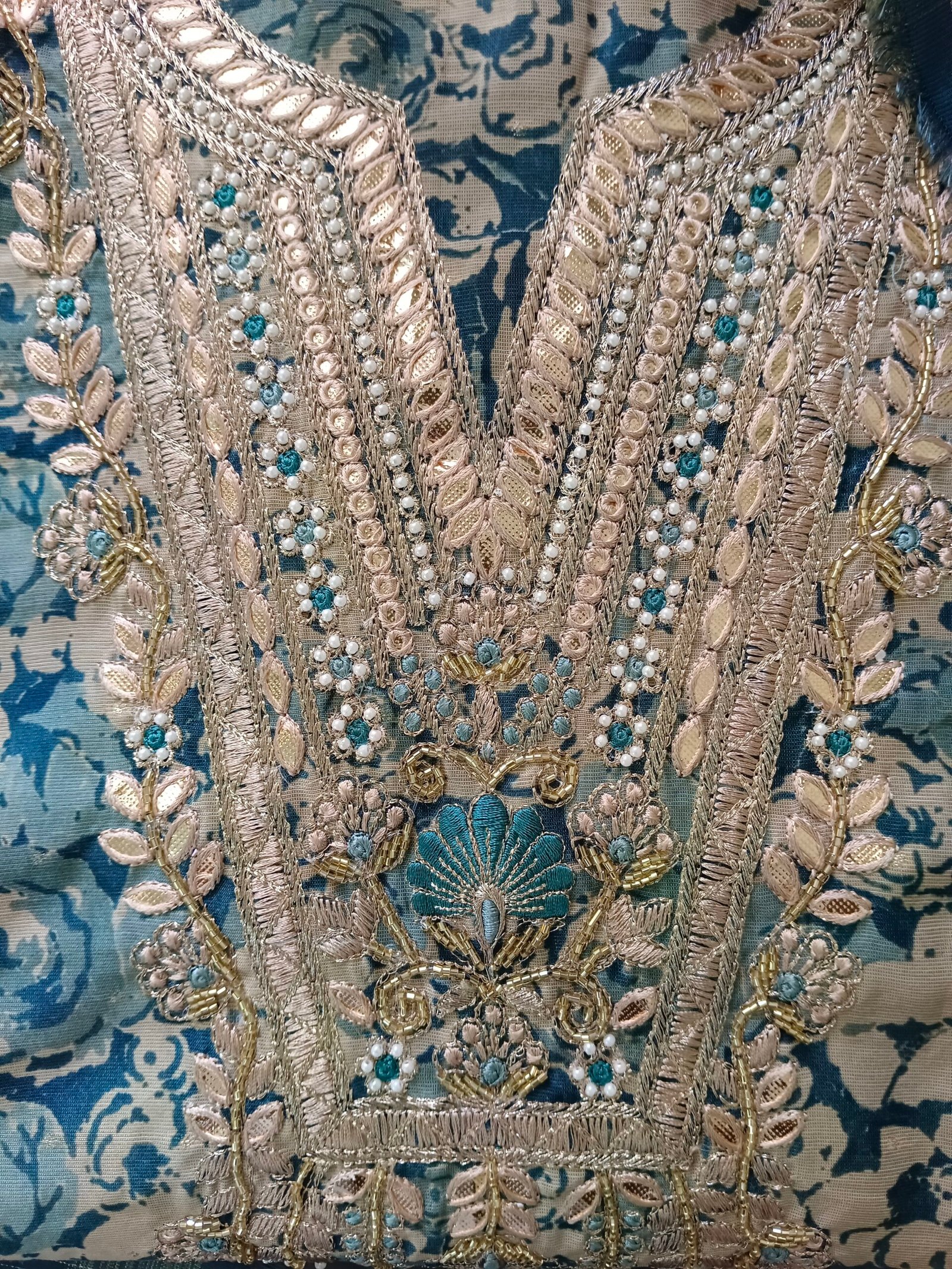 Smoky Sage Chanderi - Image 2