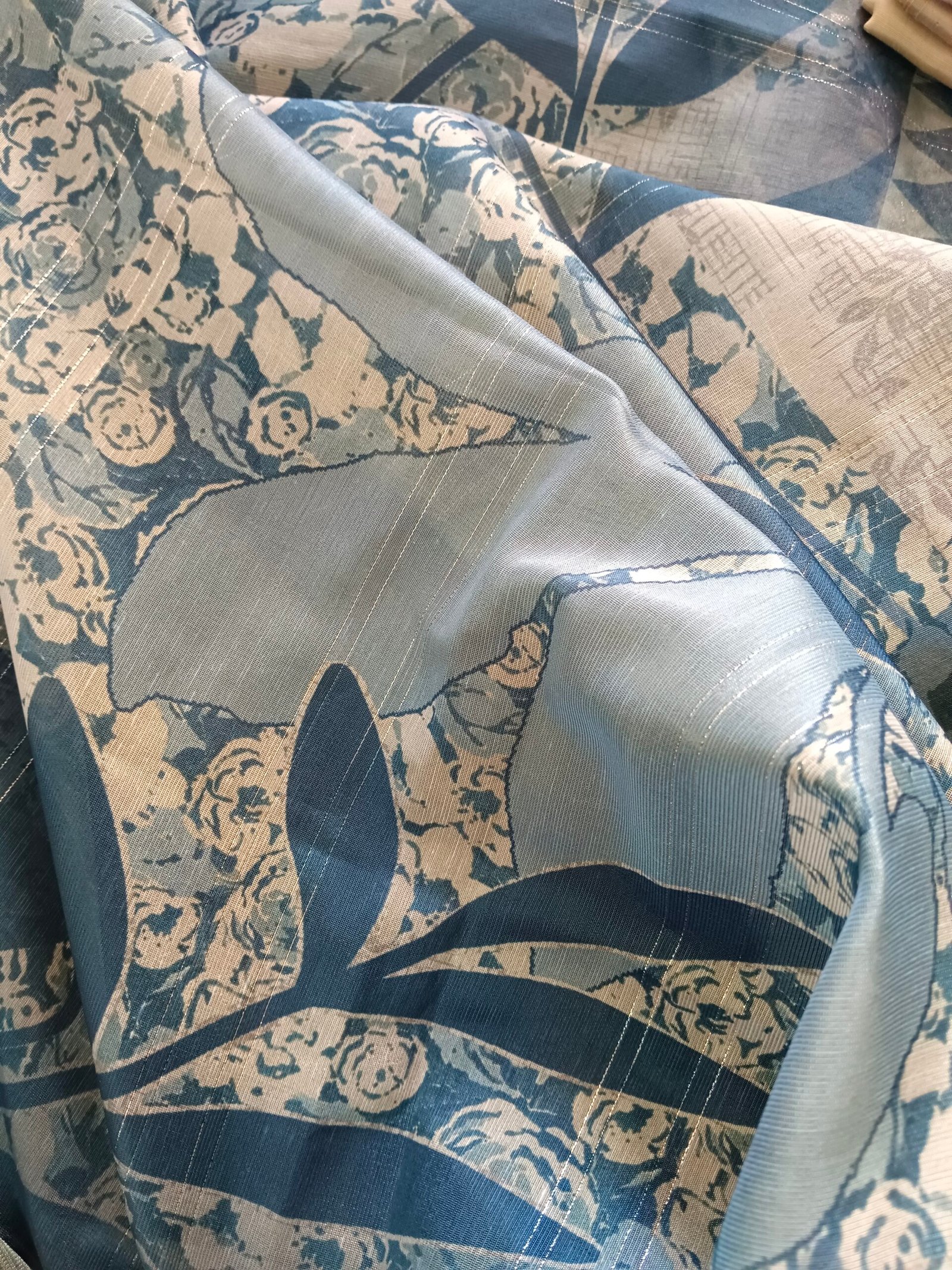 Smoky Sage Chanderi - Image 3